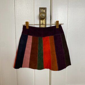 Vintage Suede Leather Skirt